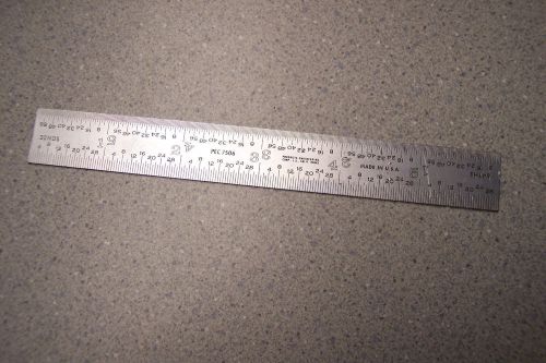 PEC Products Engineering Corp. 6&#034; Tempered Stainless Rule Scale Ruler VTG USA