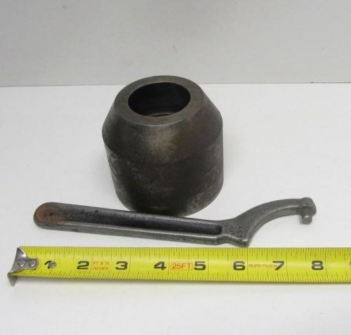 LATHE NOSE CHUCK NUT HOLDER CUP 2 3/8&#034;-8 MODEL NE8620 W/SPANNER WRENCH