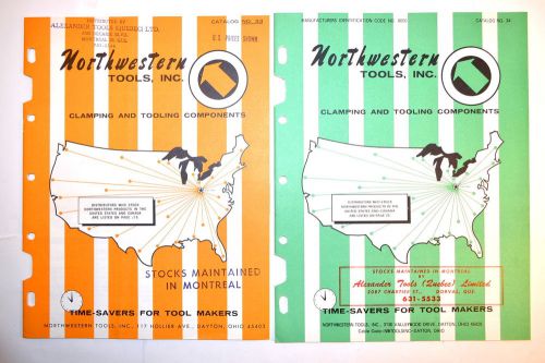 2 NORTHWESTERN TOOL CLAMPING &amp; TOOLING CATALOGS No. 33 &amp; No. 34 #RR538 T-slot