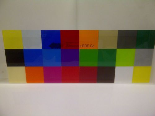 Genuine cast perspex acrylic plastic rigid sheet 24 different colours 1/8&#034; thick for sale