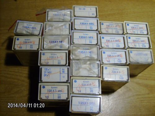 2073 pc lot SCHMETZ industrial sewing machine needles -system 135x1 &amp; 135x1 SES