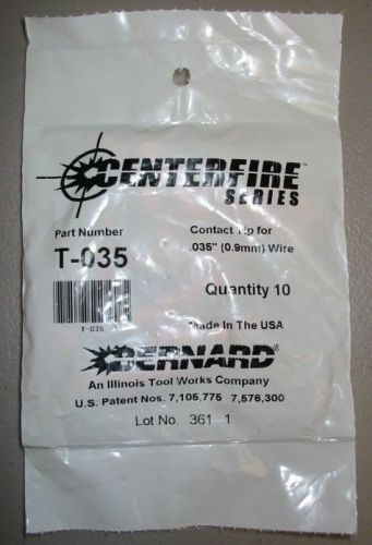 Bernard centerfire series t-035 contact tips .035 - qty 10 for sale