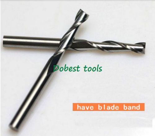 5pcs 3.175x20mm double flute spiral cnc router bits with blade band 1/8 for sale