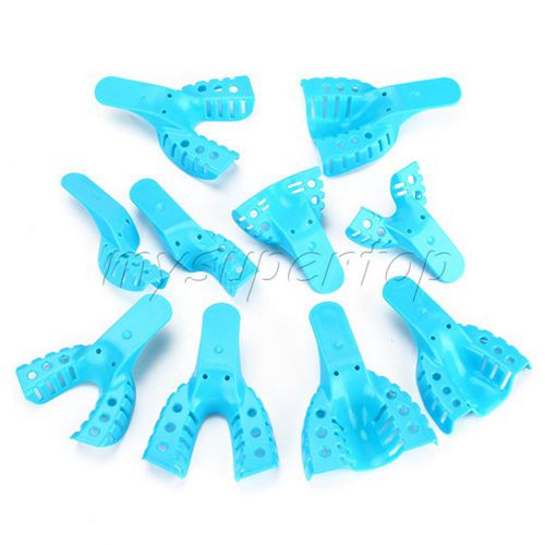 10pcs disposable plastic dental denture instrument impression trays for sale