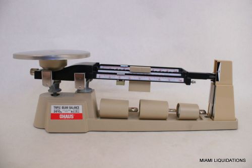 New ohaus triple beam balance scale w/ attachment max weight 5lb 2oz 800 series for sale