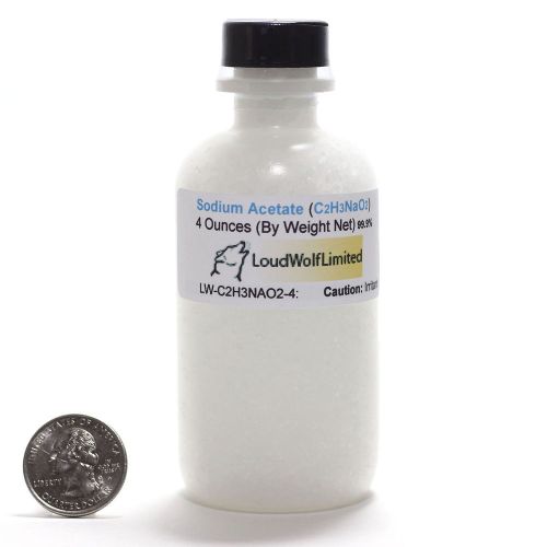 Sodium acetate  ultra-fine (99.9%)  fine powder  4 oz  ships fast from usa for sale