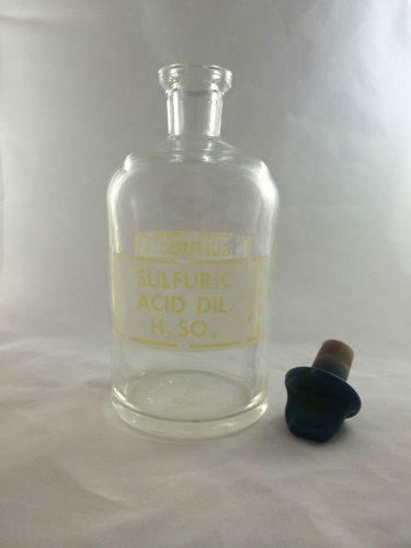 Vintage Pyrex Lab Beaker 500 ml SULFURIC ACID DIL. H2 SO 4
