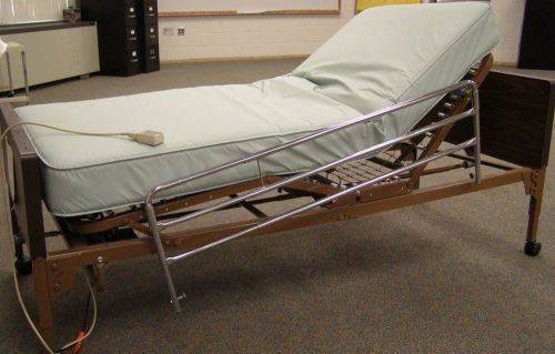 Invacare Motorized Hospital Medical Bed with Rails -and  Mattress -