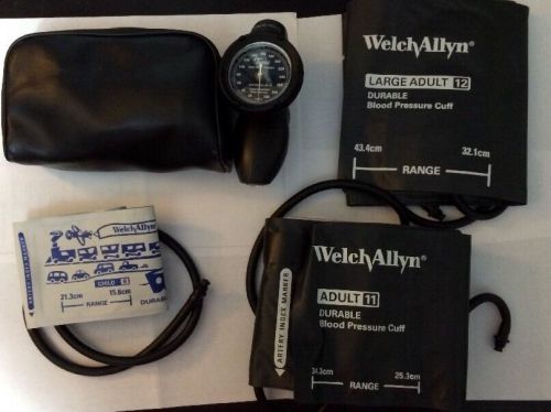 Welch Allyn 5098-27 DS66 Trigger Aneroid with 2-Pc Child, Adult and Large Cuffs