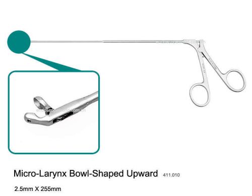 New Micro-Larynx Forceps Bowl-Shaped Upward 2.5X255mm