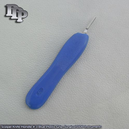 Scalpel Knife Handle # 3 Blue Plastic Grip, Surgical DDP Instruments