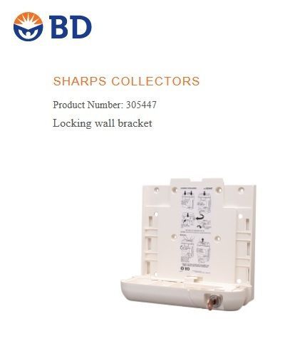 Bd guardian sharps collection system - locking wall bracket #305447 for sale