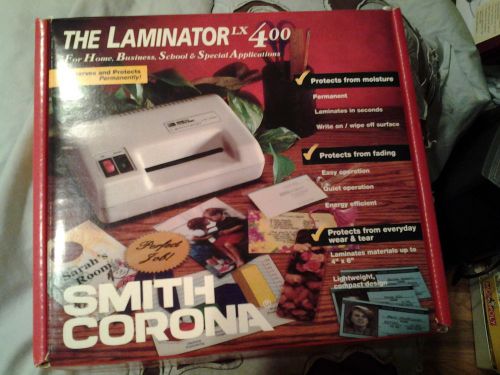 Laminator LX400; For licenses, photos, bus. cards, name tags, luggage tags, etc!