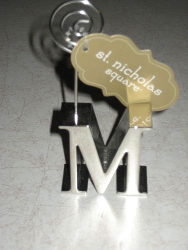 Desktop Note or Business Card Holder &#034;M&#034;  Nice Quality Heavy New