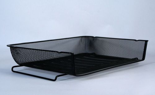 Black Wire Mesh Stackable Letter Desk Tray