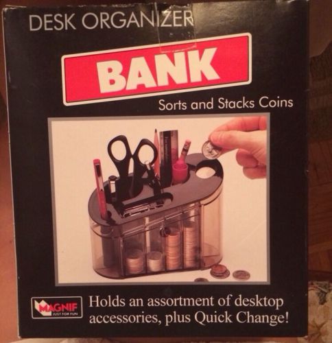 Desk Organizer Bank - Great for College, Office, Apartment