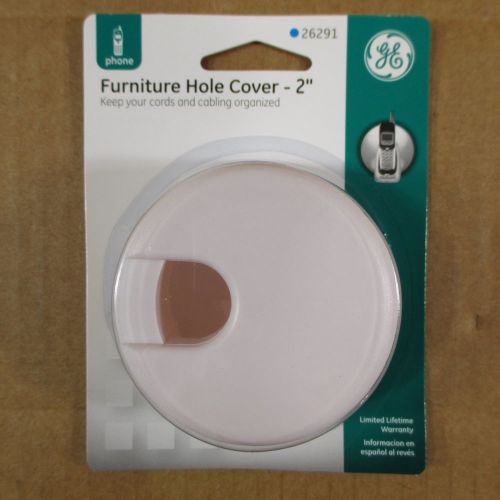 2&#034; Furniture Hole Grommet Desk Wire Cable Cover WHITE Plastic
