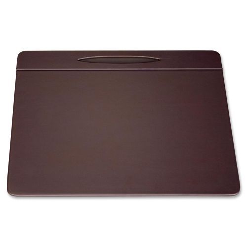 Dacasso 17 x 14 conference desk pad -chocolate brown leather -felt backing for sale