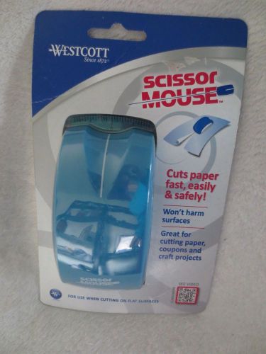 Westcoot Scissor Mouse Paper Cutter Fast Easily Safe Blue New
