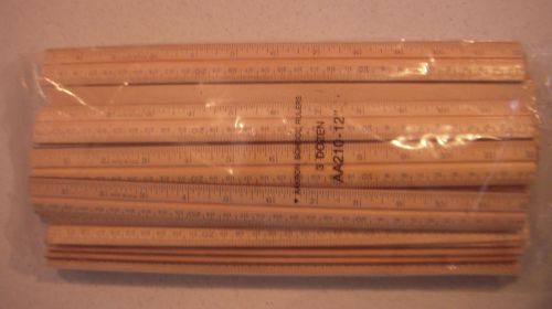 12&#034; Rulers (36-count, Wooden with metal edge)