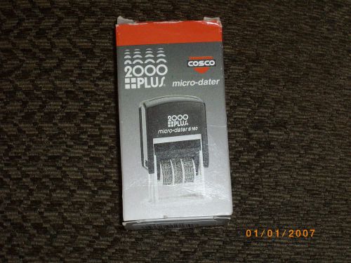 Cosco 2000 plus printer s-160 self-inking line dater rubber stamp customizable! for sale