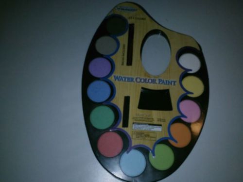 New Water color paint with 12 colors 1 brush &amp; 1 artist paint tray