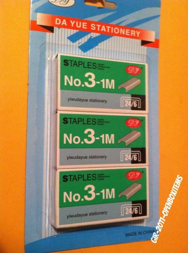 New DY Staples No.3-1M-Staples for standar size 2,250units-U.S. SELLER-fast ship