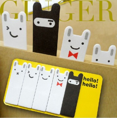 Cute Korean Rabbit 100 Pages Hello! Smile It Sticky Notes Sticker Post It Marker
