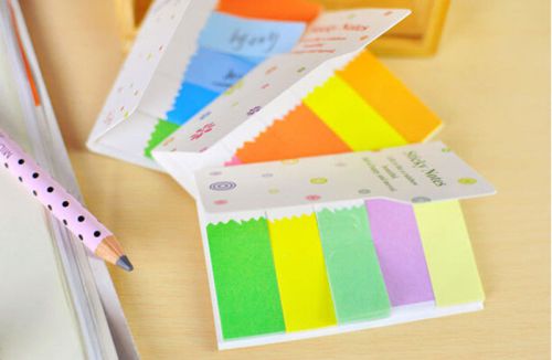 Mini Cute Rainbow Sticker Post It Bookmark Marker Flags Sticky Notes