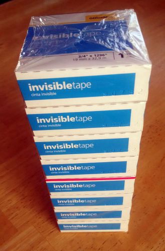 Invisible &#034;scotch&#034; tape, 8 rolls, 3/4in x 36yd each.