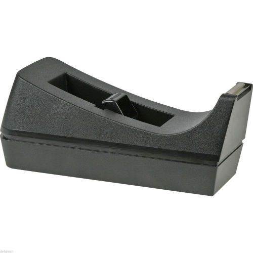 Tape Dispenser Non-Skid Base Heavy Duty Black for up to 3/4 Inch Wide Tape