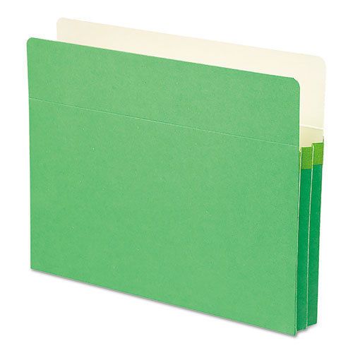 1 3/4 Inch Accordion Expansion Colored File Pocket, Straight Tab, Letter, Green