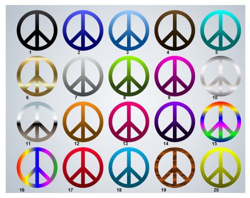 30 Square Stickers Envelope Seals Favor Tags Peace Signs Buy 3 get 1 free (p1)