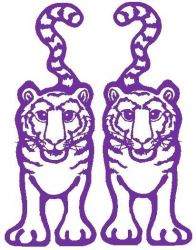 30 Custom Purple Tiger Art Personalized Address Labels