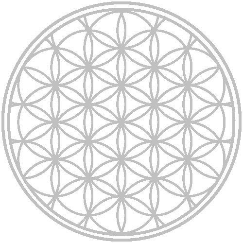 30 Custom Silver Flower of Life Personalized Address Labels