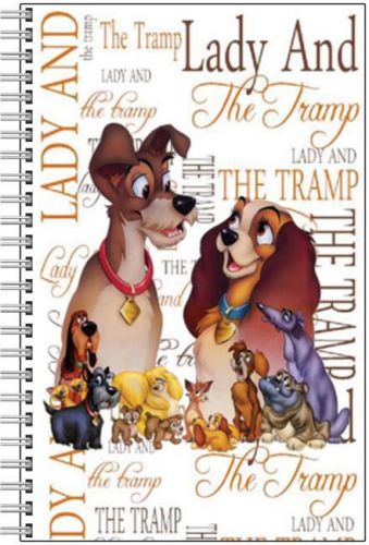 LADY AND THE TRAMP NOTEBOOK. NAME LOGO. AUTOGRAPH BOOK. PHONE BOOK.....FREE SHIP