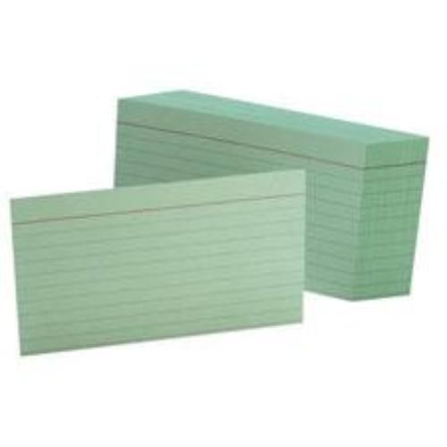 Ampad Index Card 3&#039;&#039; x 5&#039;&#039; Ruled 100 Count Green