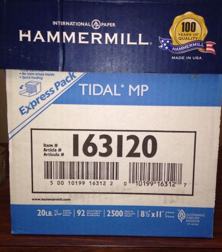 Hammermill HAM163120 Copy Paper 20 Lb White 92 BRT 8.5x11 2500 SHT  Express Pack