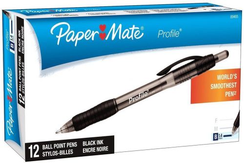 Profile Retractable Ballpoint Pens Black Box Of Super-soft Comfort Grip