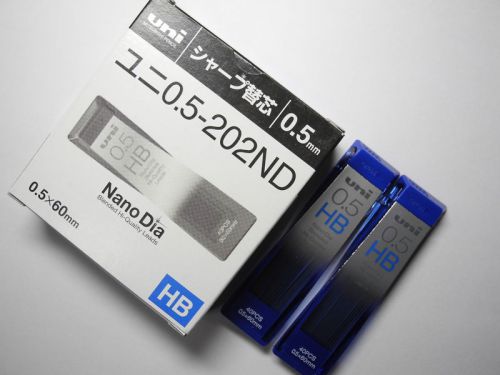 4 x tube UNI-BALL Nano Dia 0.5mm pencil leads HB (Made in Japan)