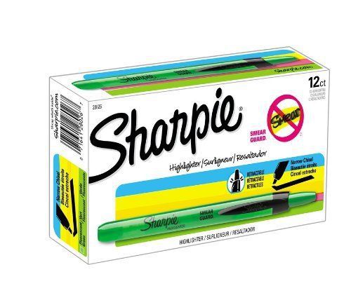 Sharpie accent retractable highlighter - micro chisel marker point style (28026) for sale