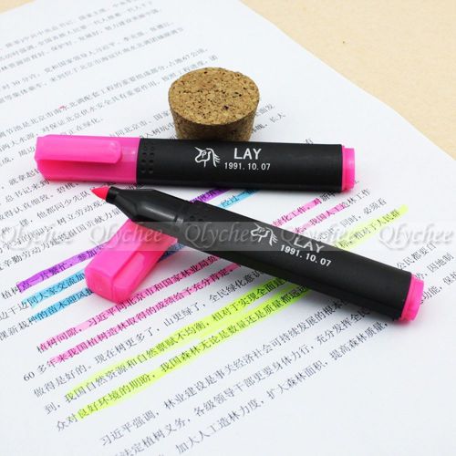 KPOP EXO Symbol LAY Birthday Fluorescent Highlighter Marker Pen Stationery 1pc