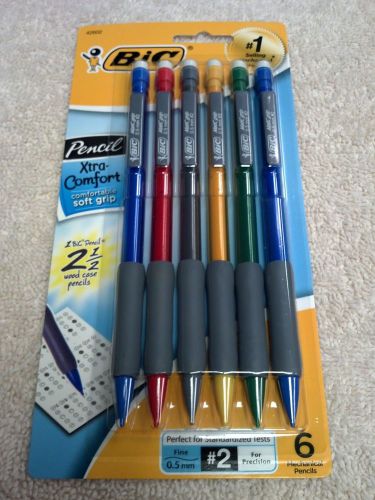 BIC, Mechanical Pencils, FINE POINT, 0.5mm, #2, (6),  FOR PRECISION WRITING