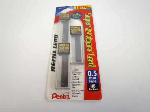 Pentel Super Hi-Polymer Refill Lead 0.5 mm Fine HB Hardness FREE SHIPPING