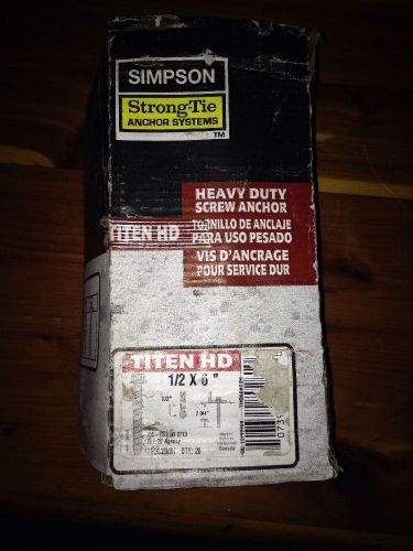 20 Simpson Strong Tie THD50600H Titen HD Concrete Screw Anchor 1/2&#034; x 6&#034;