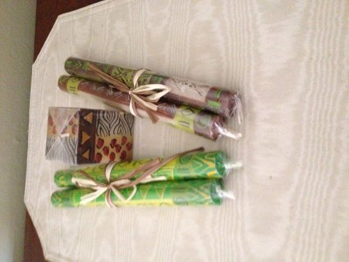 Kapula Candles, Set of 2 Dinner Tapers and one Cube