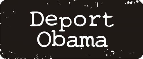 3 - Deport Obama Hard Hat / Biker Helmet Sticker  BS101