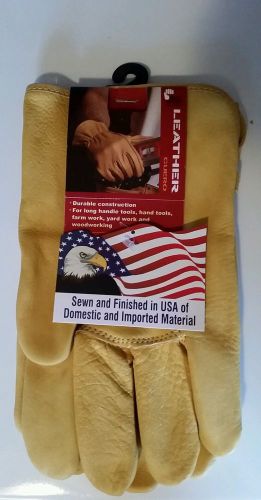 Mid West XL Leather Work Gloves 2 Pair NEW