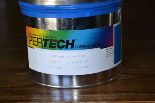 Hard Dry 661-U Blue Printing Ink Pertech Sealed 5 lbs Can P-661HD