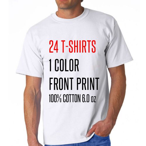 24 T-shirts Screen Print / 100% Cotton